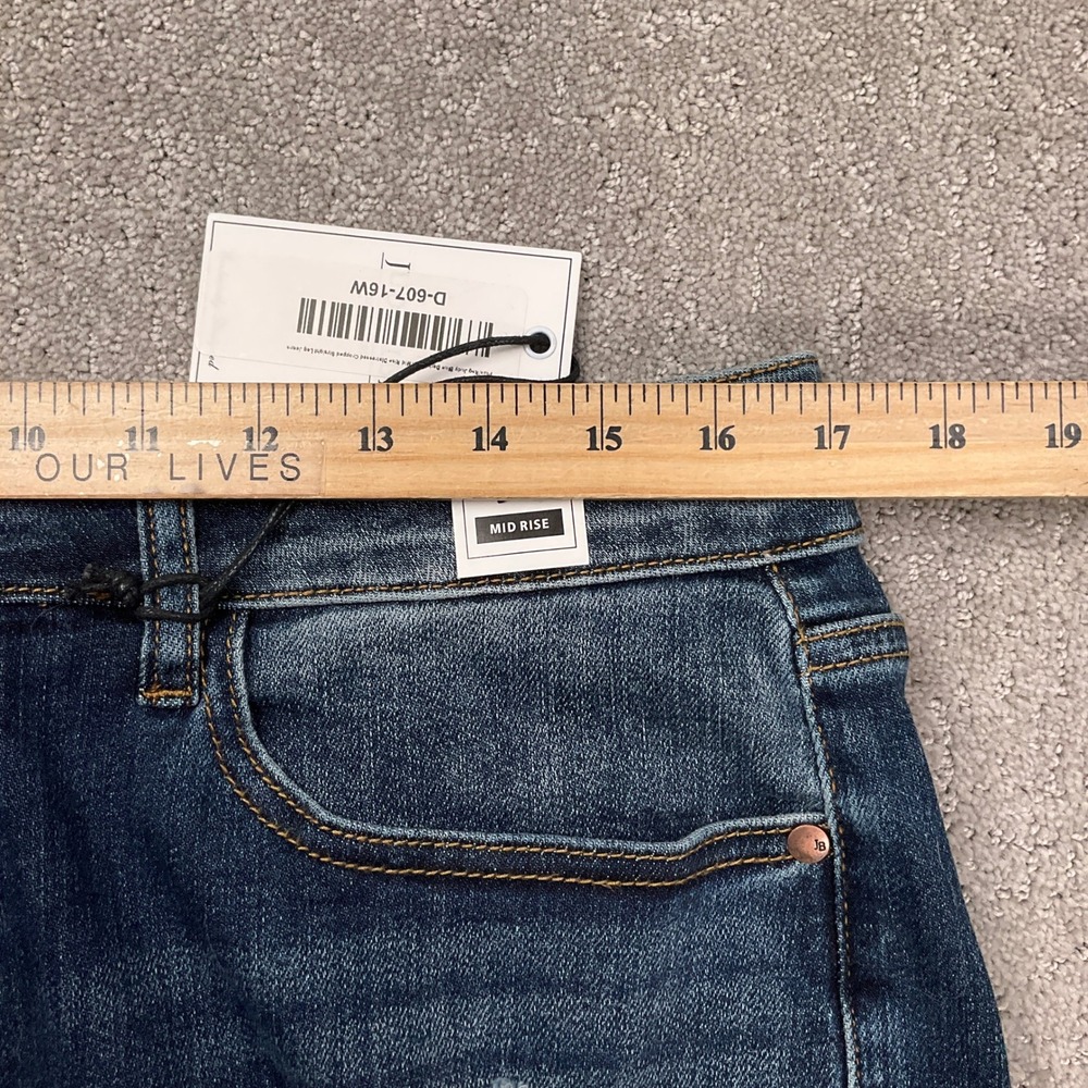 Judy Blue Jeans Women 16W Dark Blue Straight Leg Distressed Ripped JB88517 NWT - Picture 5 of 11